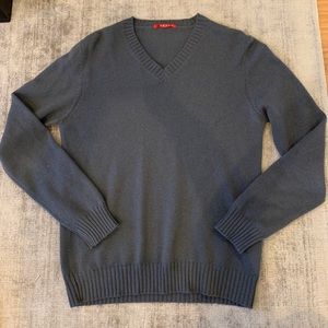 Prada men’s gray cashmere sweater